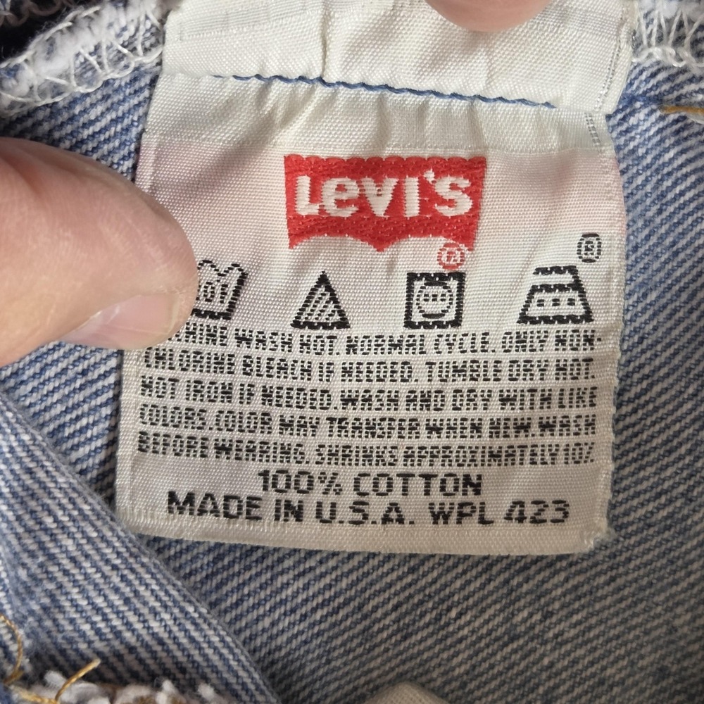 Vintage Levis 501 Jeans Mens Blue Straight Button Fly Made in USA 90s Fits 32x30 - Picture 8 of 16